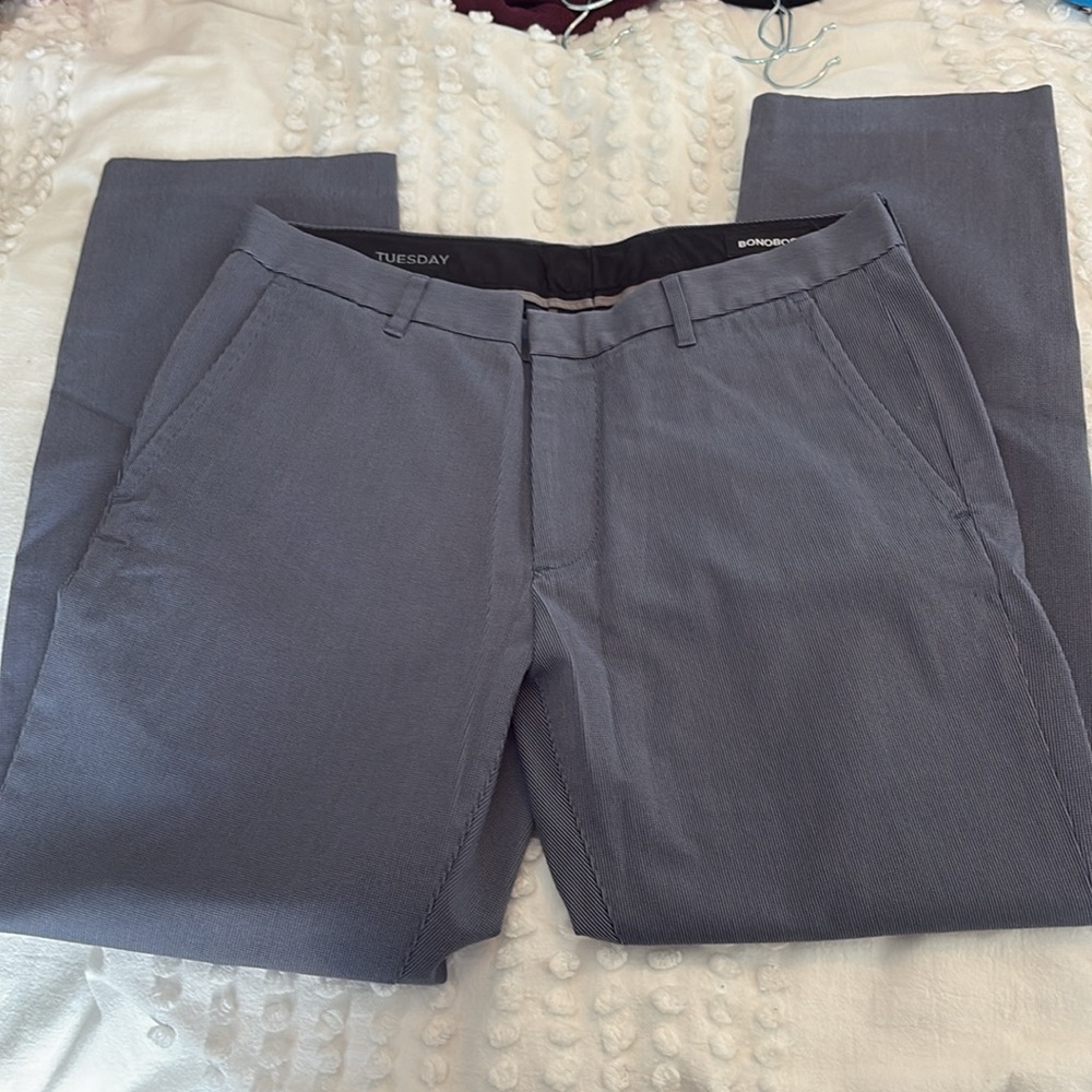 Men's Navy Slim Fit Bonobos Chino Pants Size 31/28